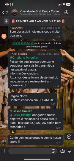 Mensagens de integradores do Norte do país na comunidade